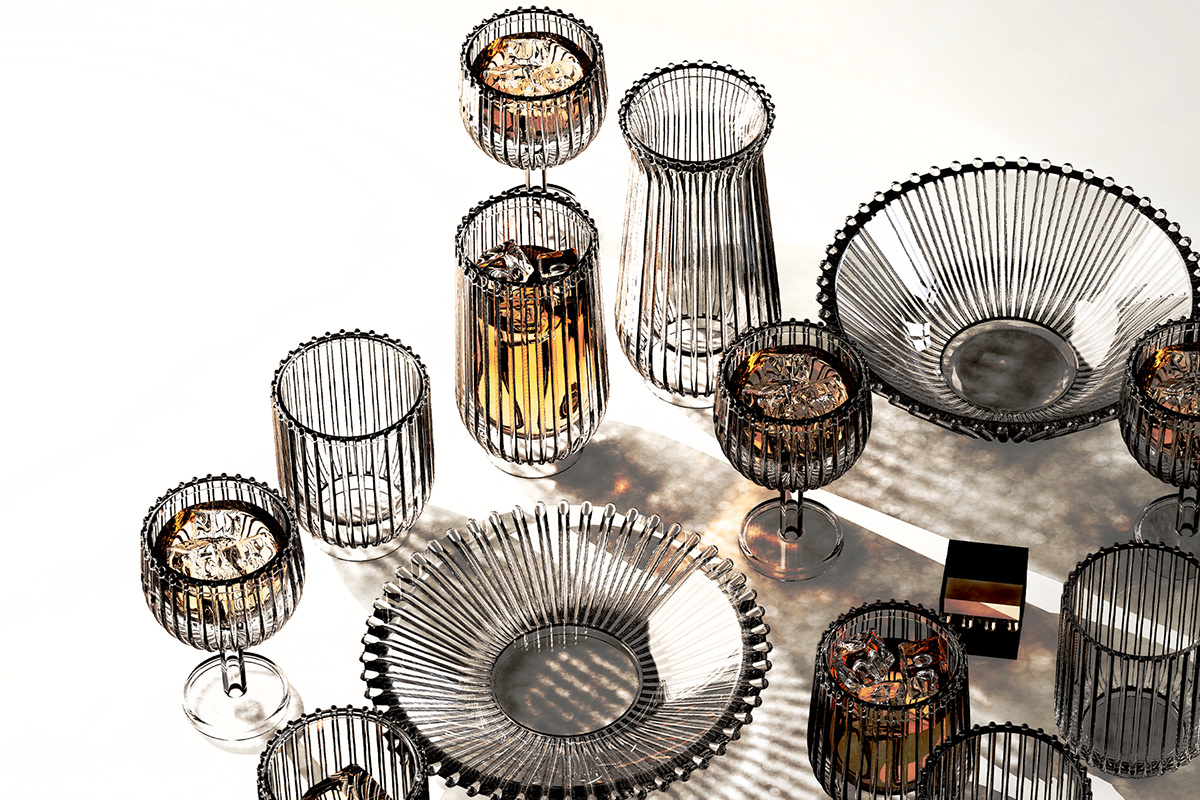 tableware，line，Glass，