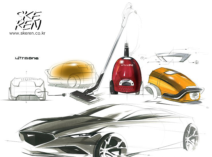 Marker hand drawn，Sangwon Seok，Automotive Designer，the republic of korea，