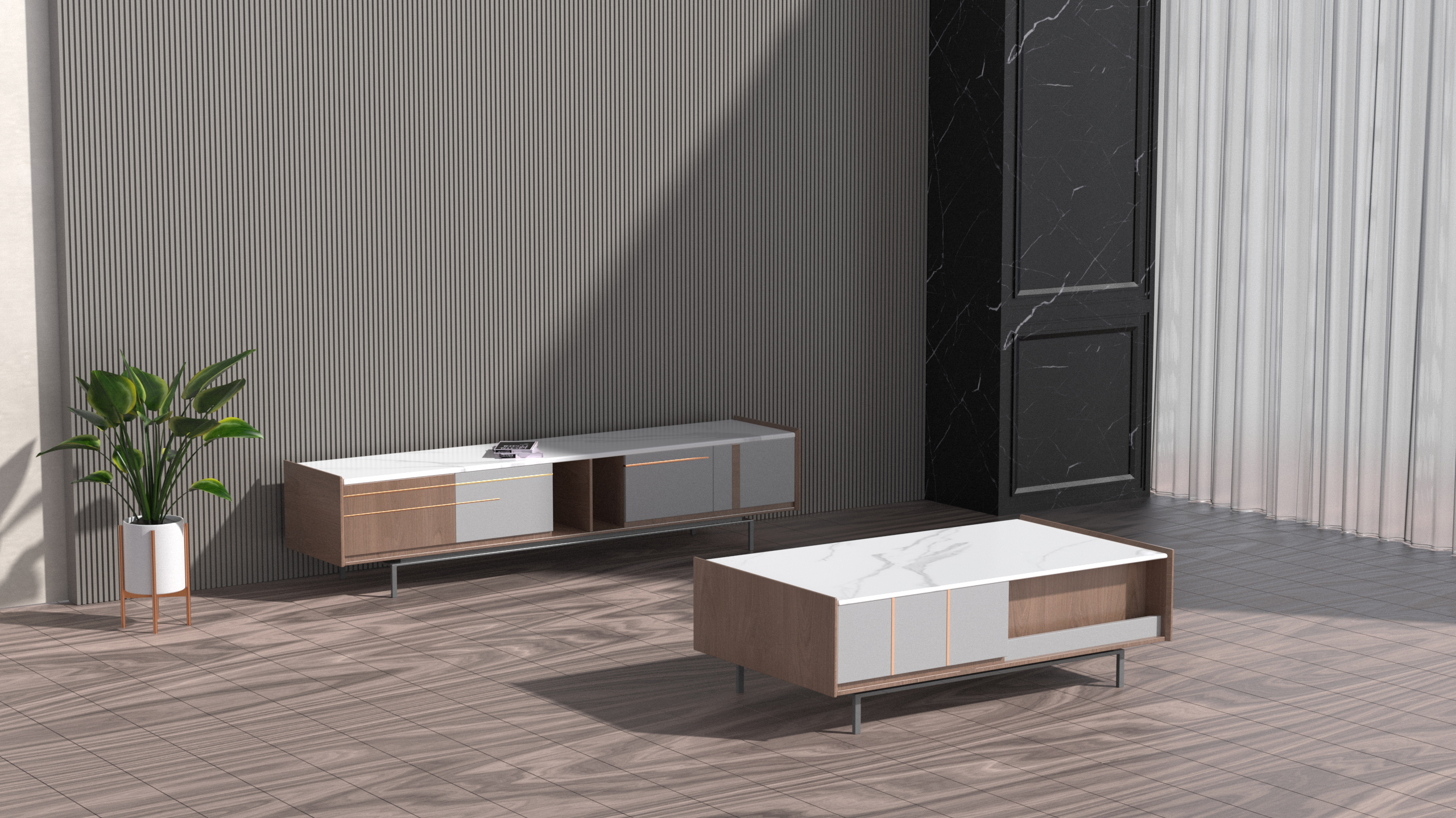 furniture design ，Tea table TV cabinet，