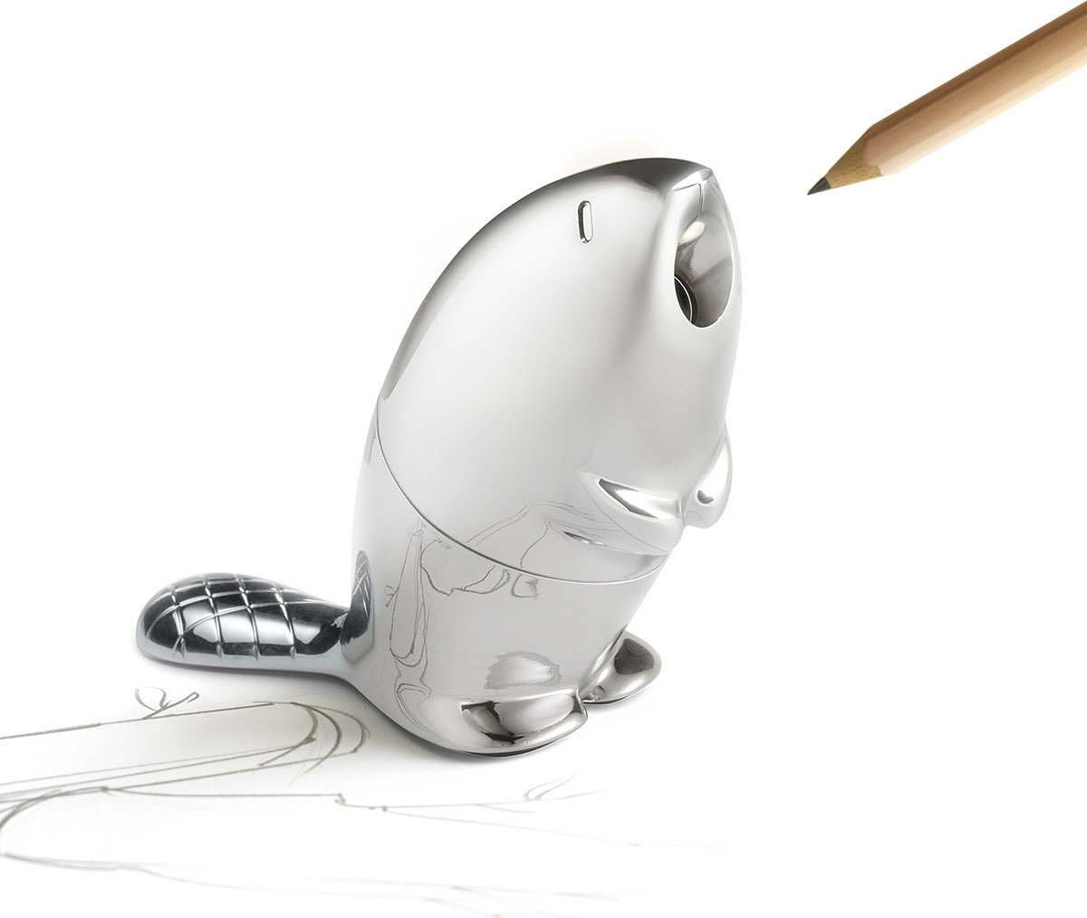 Stationery pencil sharpener，stainless steel，beaver，chosen，