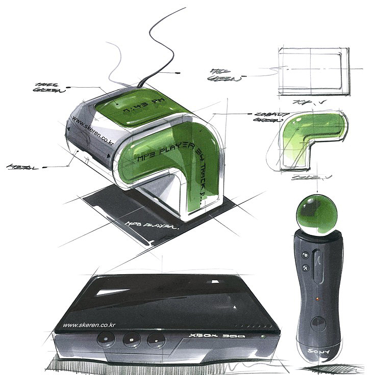 Marker hand drawn，Sangwon Seok，Automotive Designer，the republic of korea，