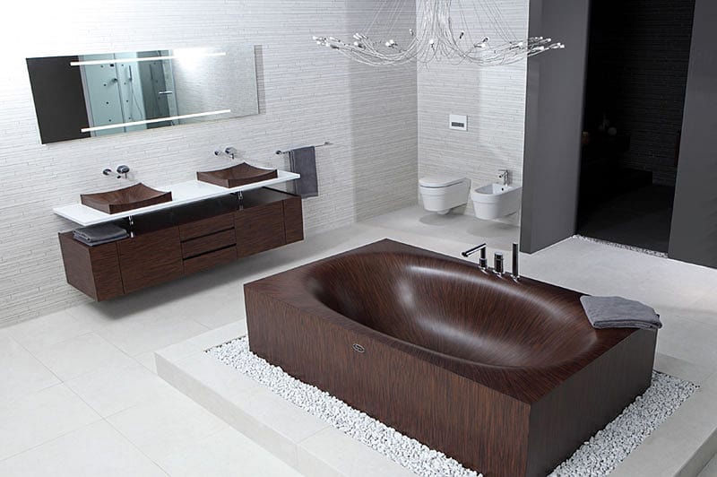 skin texture，Unique shape，bathtub，hand sink，Sense of design，wood，