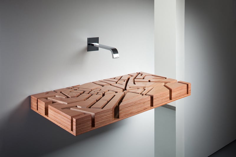 skin texture，Unique shape，bathtub，hand sink，Sense of design，wood，