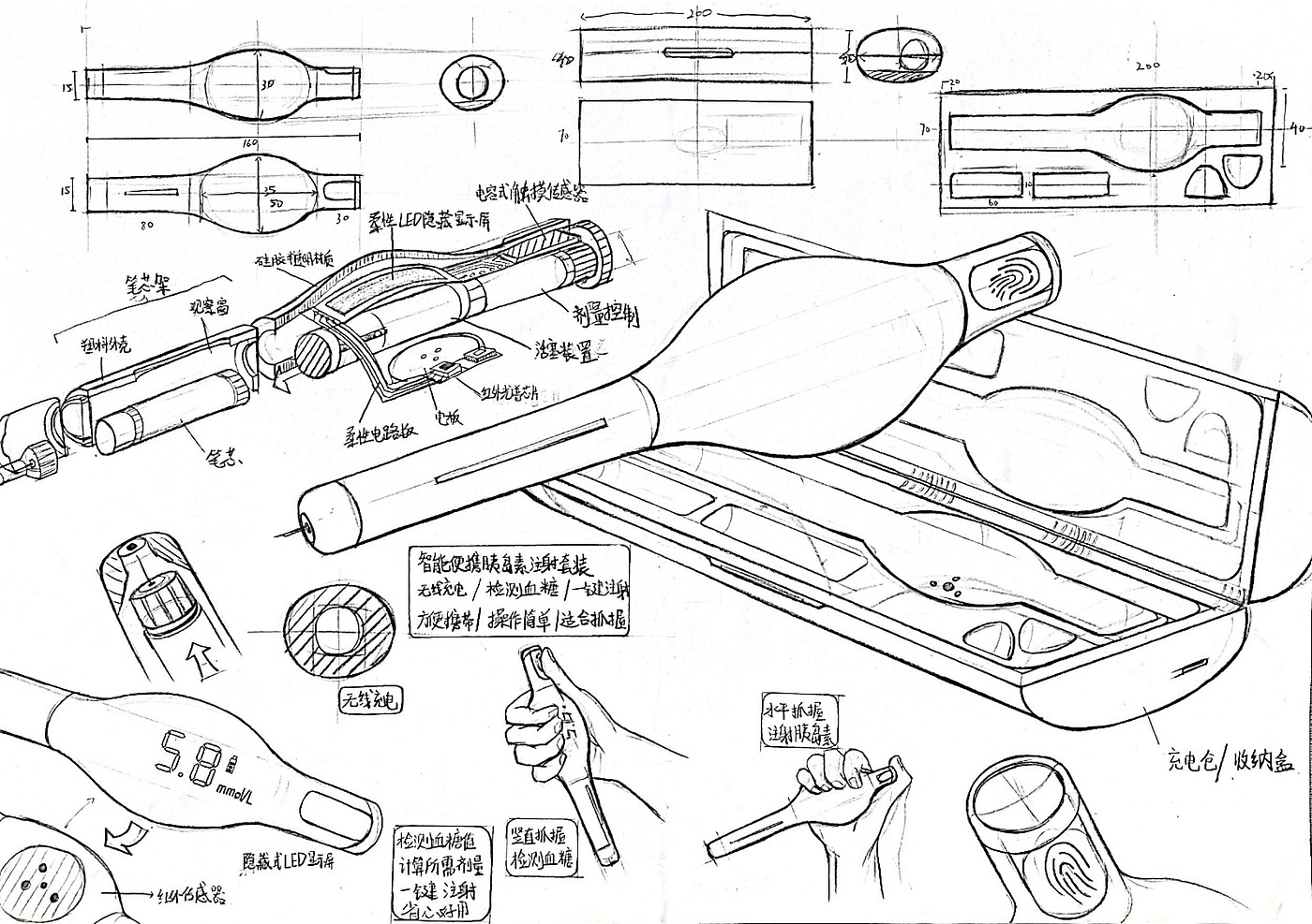 Insulin syringe，Insulin pen，Diabetes，Injection suit，intelligence，Detect blood glucose，insulin，