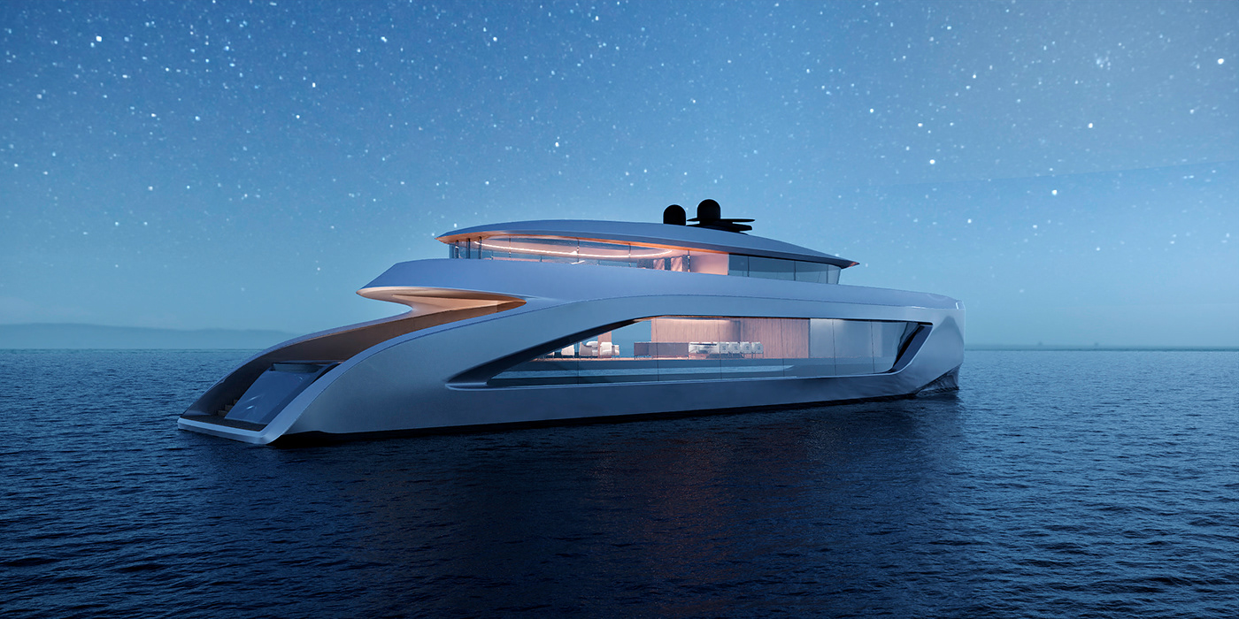 yacht，Panorama，50 meters，