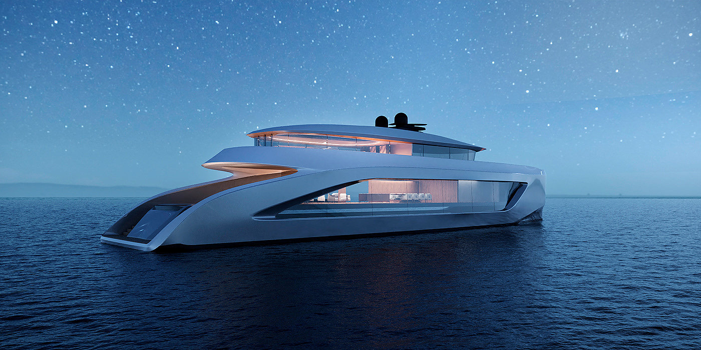 yacht，Panorama，50 meters，