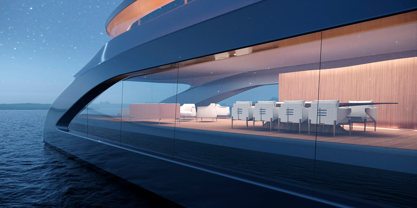 yacht，Panorama，50 meters，