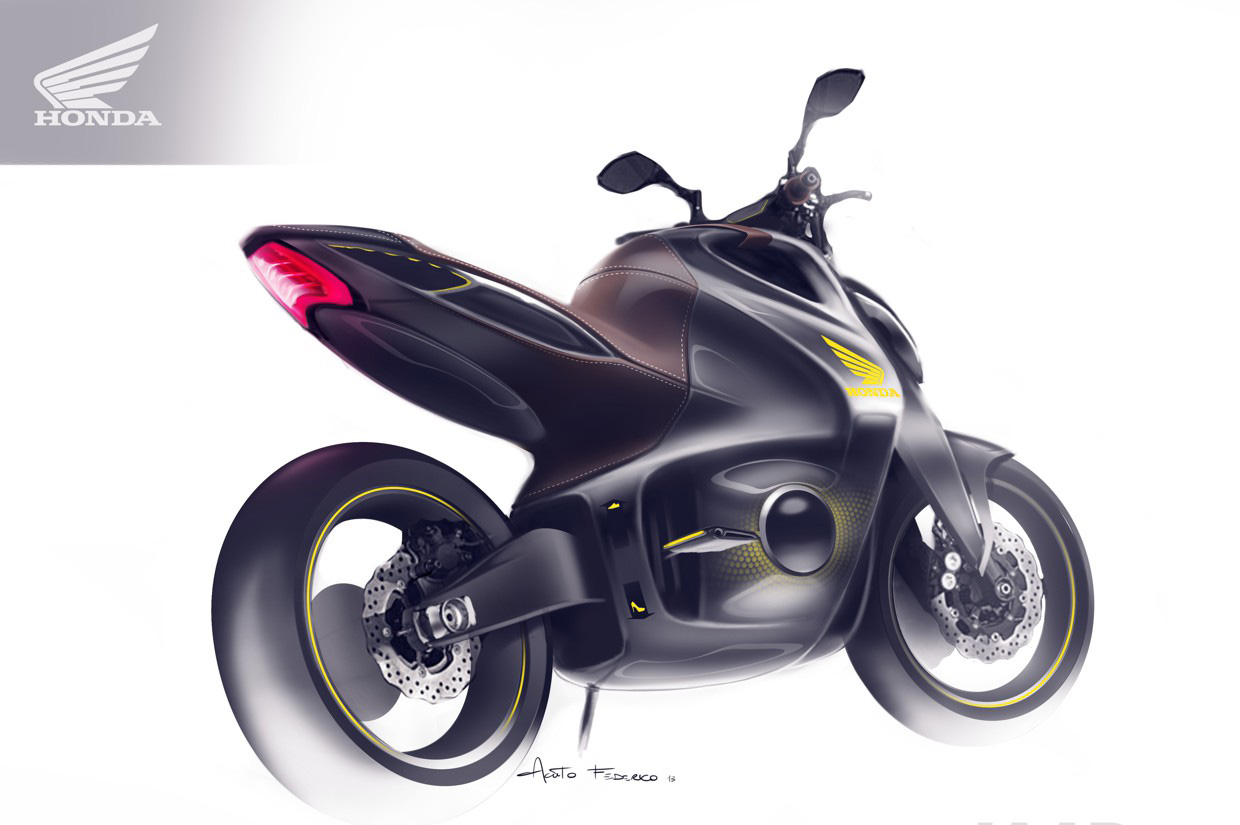 Honda，Hand drawn appreciation，Motorcycle design，Ladies，