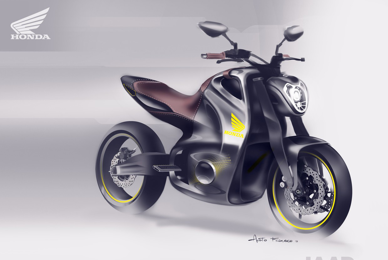 Honda，Hand drawn appreciation，Motorcycle design，Ladies，