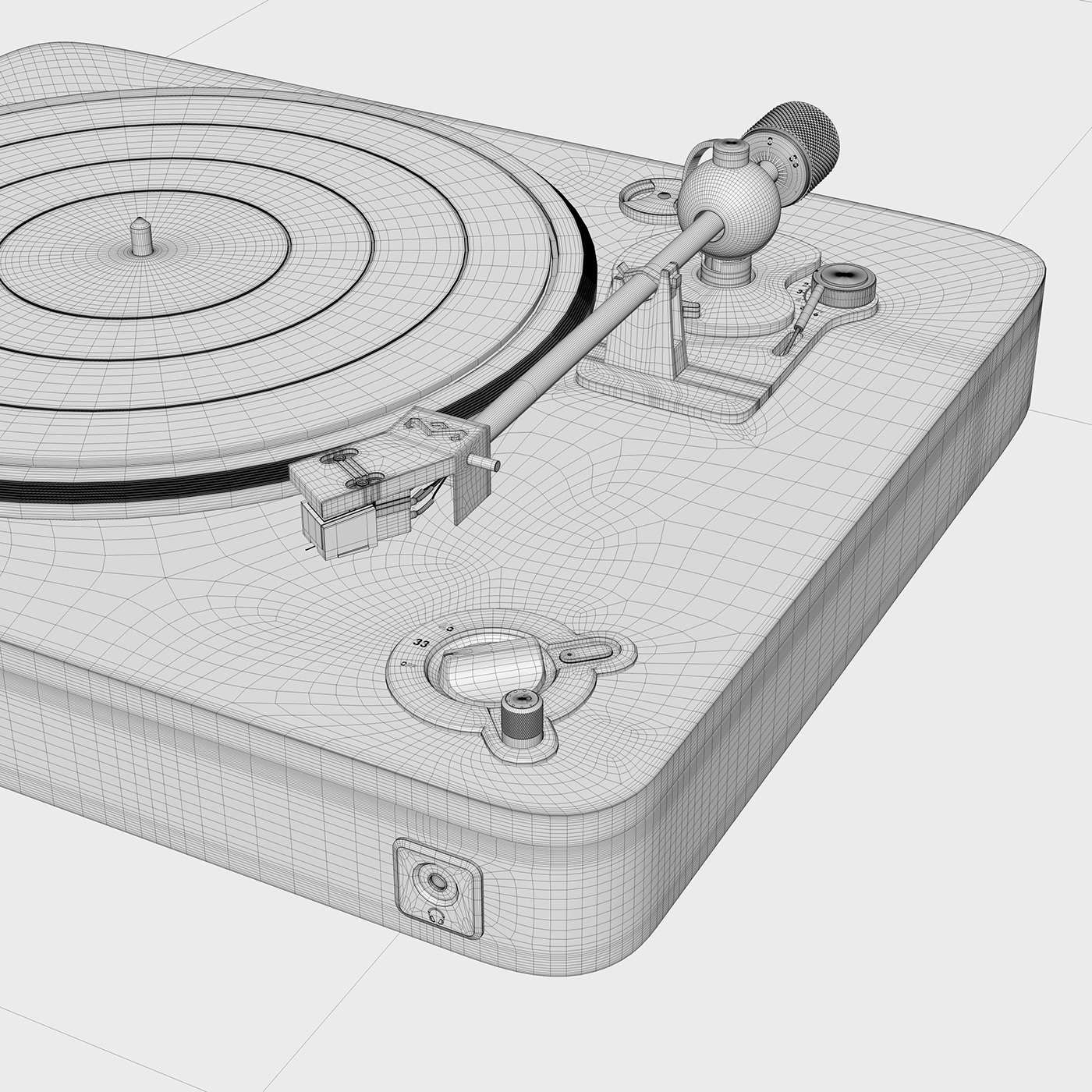 turntable，three-dimensional model，Vinyl record player，modeling，Render，c4d，