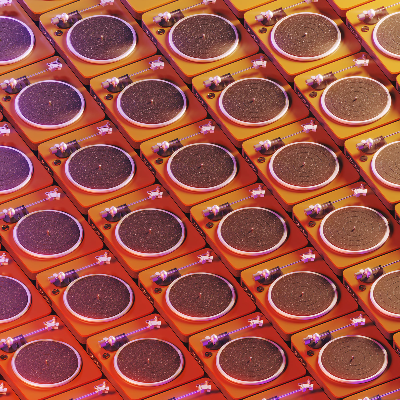 turntable，three-dimensional model，Vinyl record player，modeling，Render，c4d，