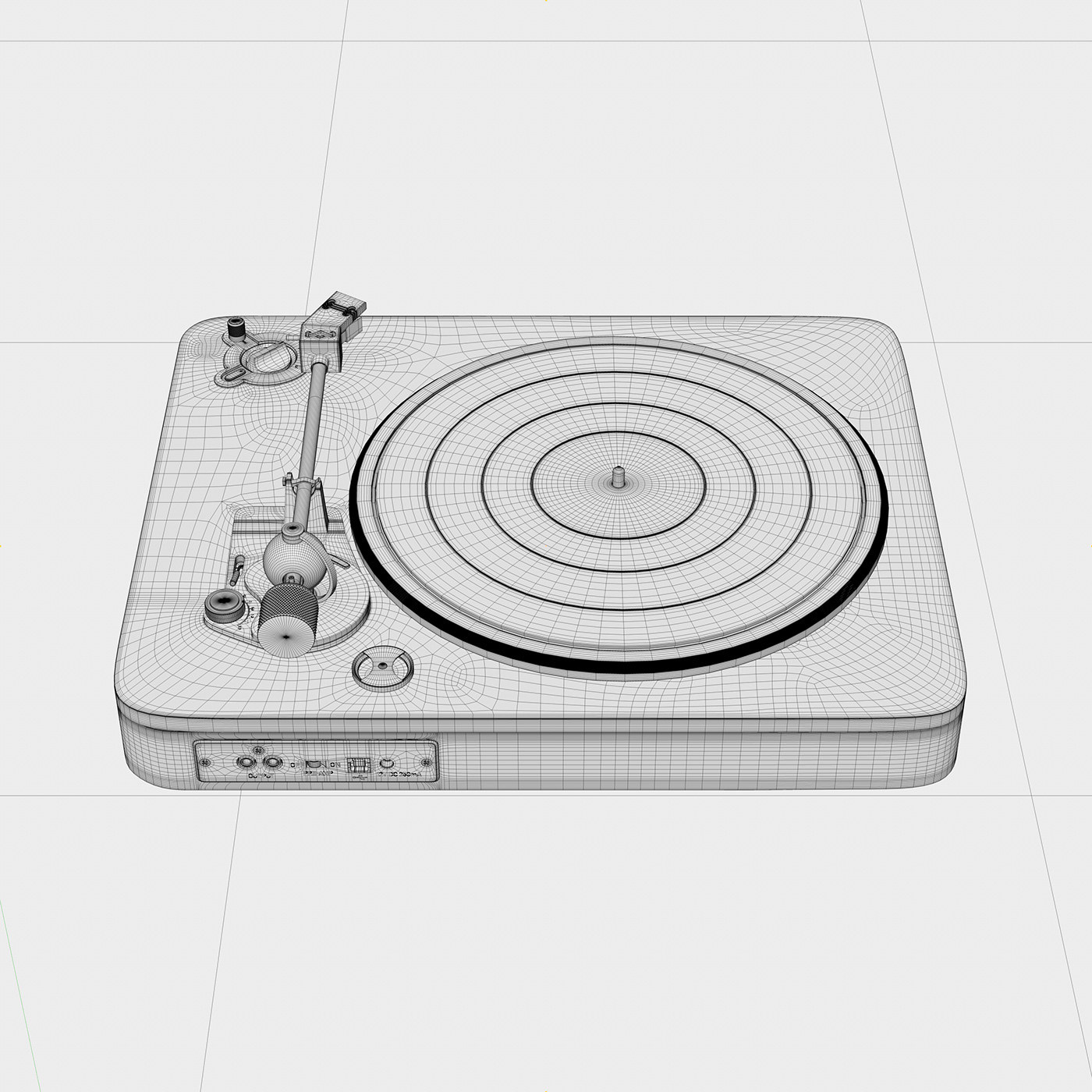 turntable，three-dimensional model，Vinyl record player，modeling，Render，c4d，