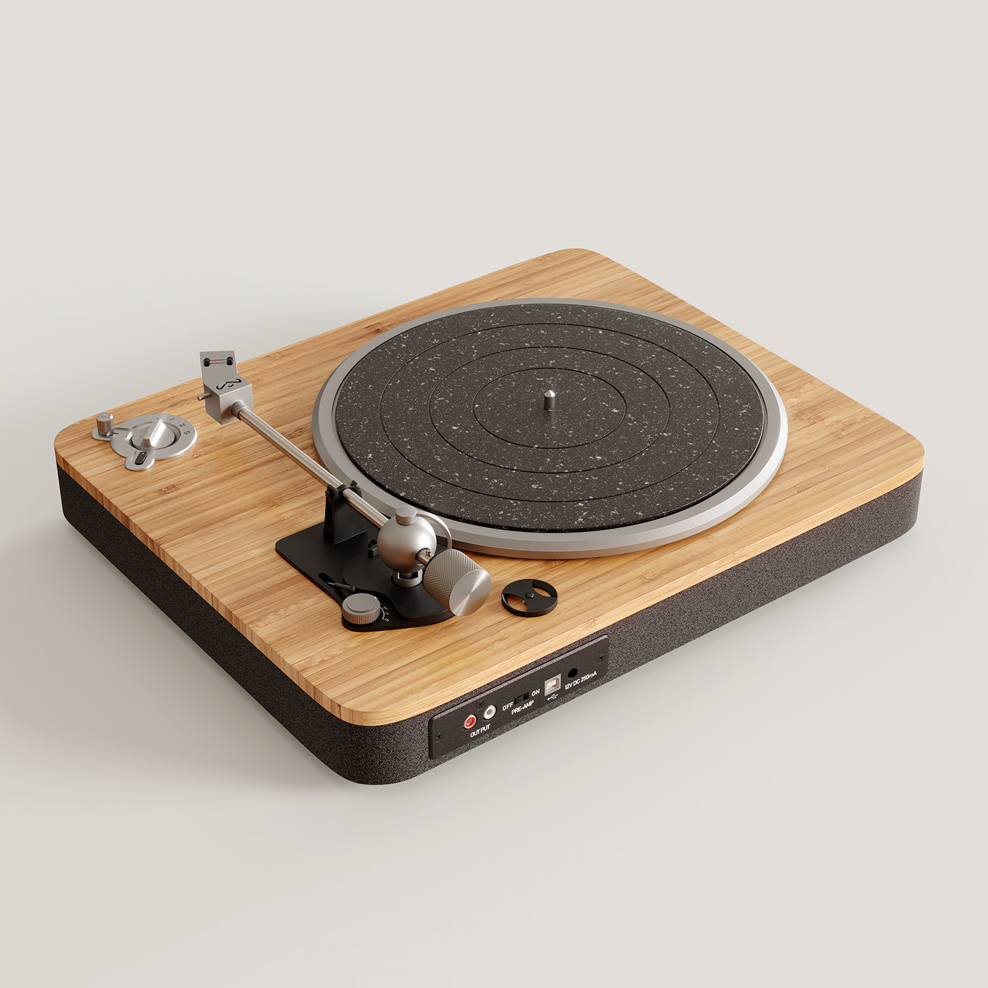 turntable，three-dimensional model，Vinyl record player，modeling，Render，c4d，