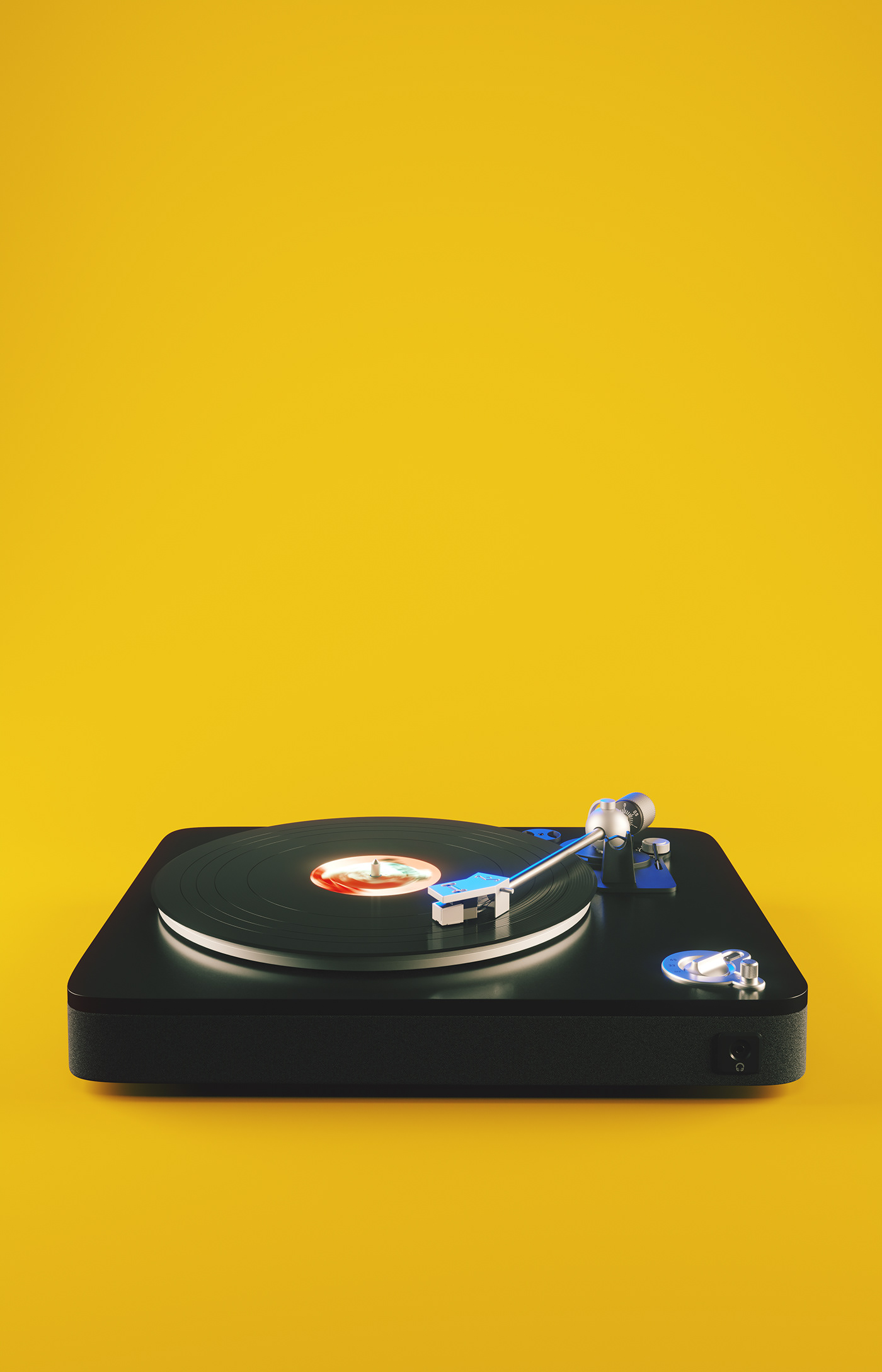 turntable，three-dimensional model，Vinyl record player，modeling，Render，c4d，
