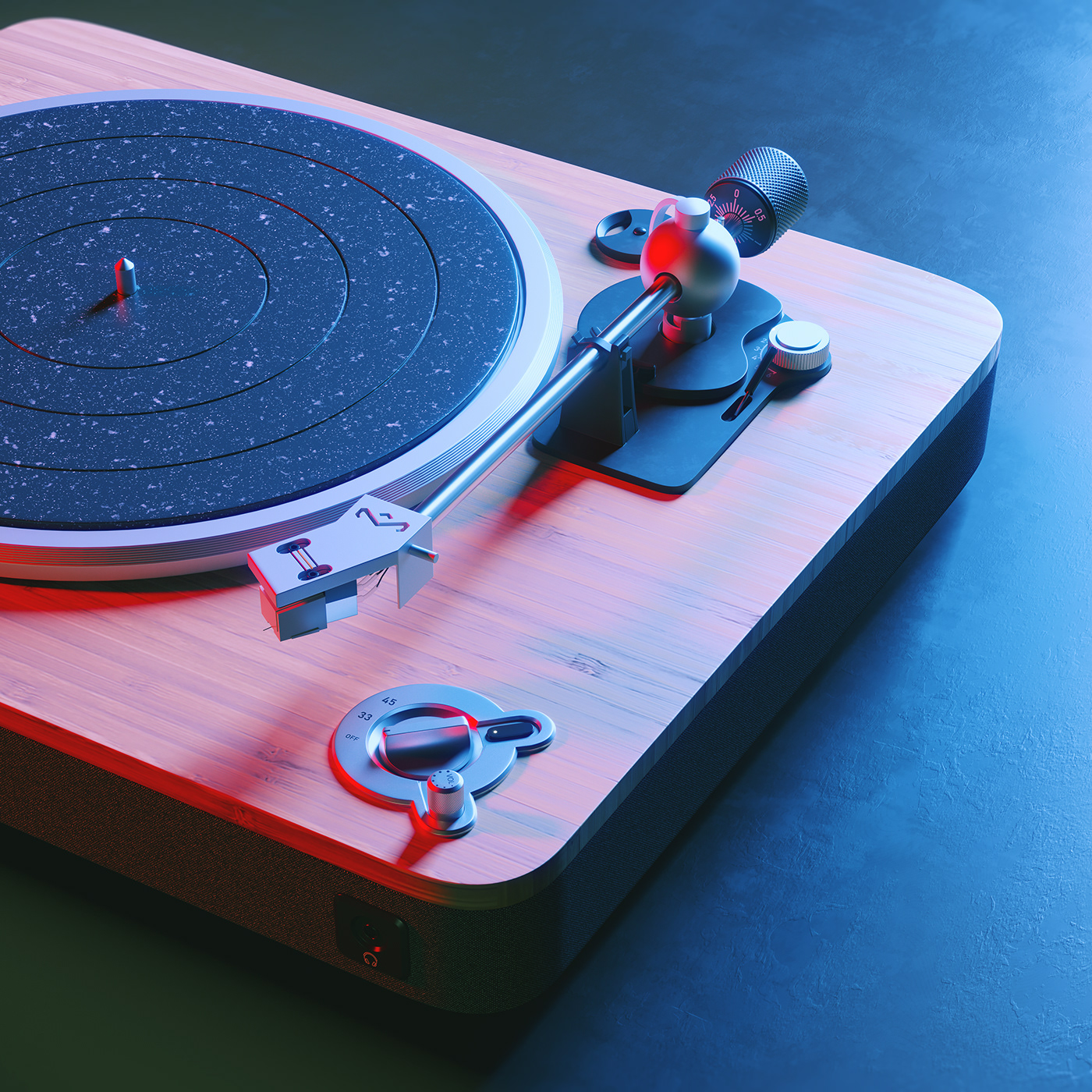 turntable，three-dimensional model，Vinyl record player，modeling，Render，c4d，