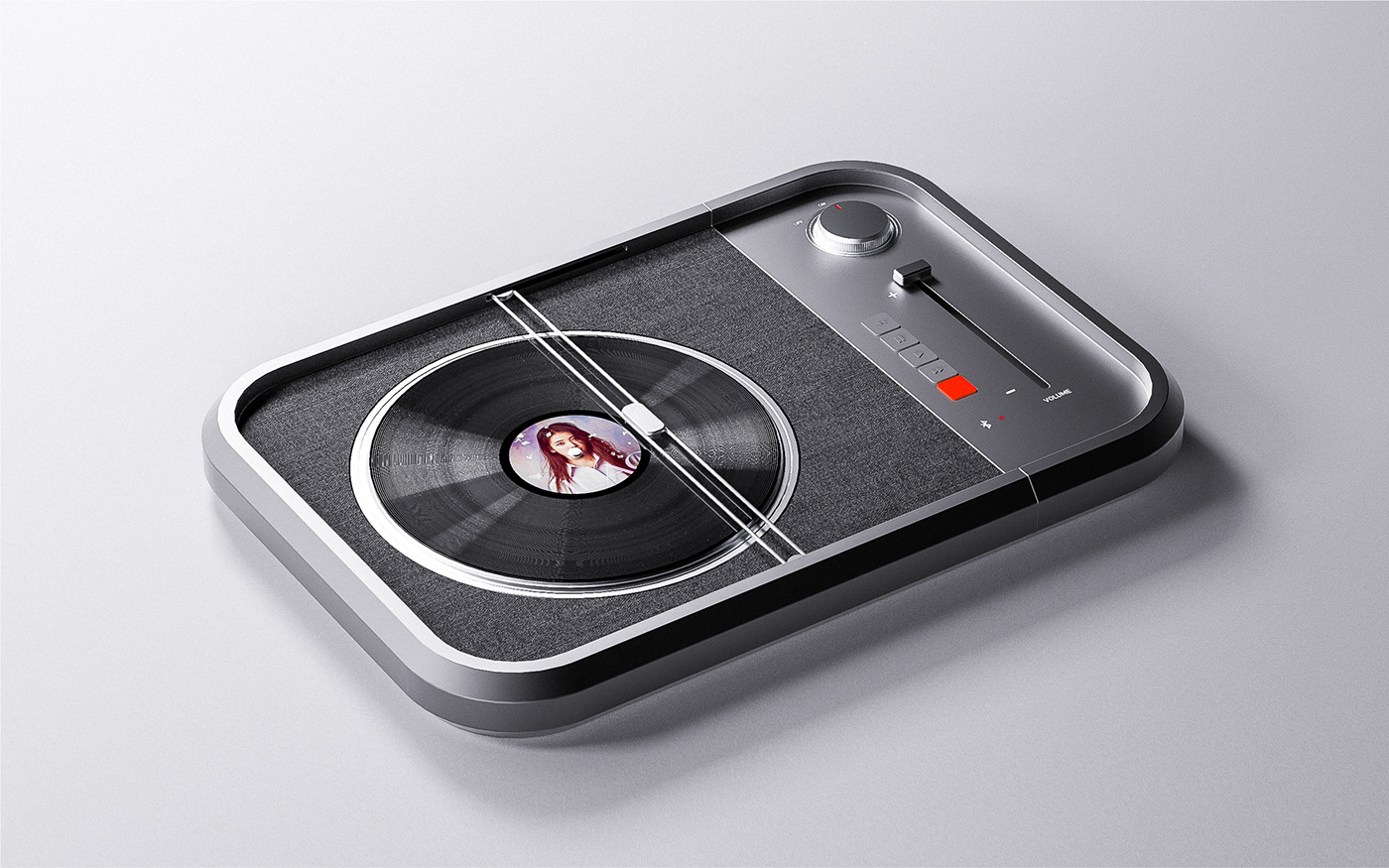 music，turntable，speaker，Render，