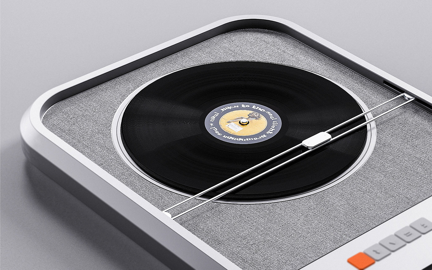 music，turntable，speaker，Render，