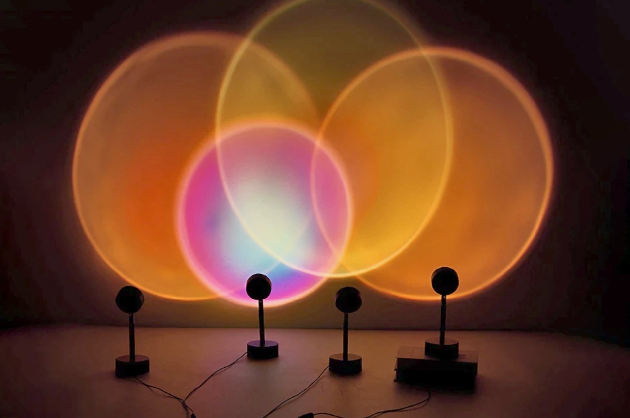 lamp，Floor lamp，Sunset light，