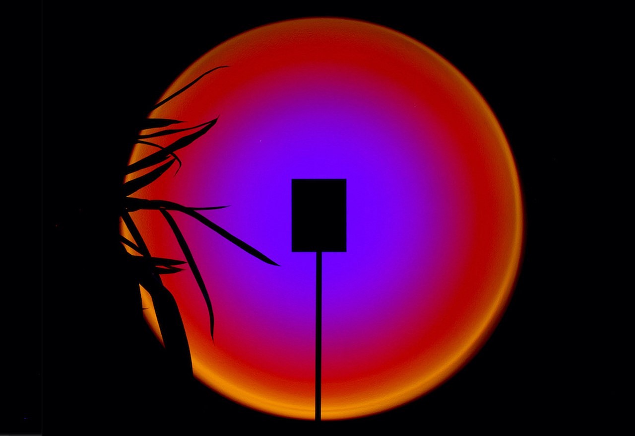 lamp，Floor lamp，Sunset light，