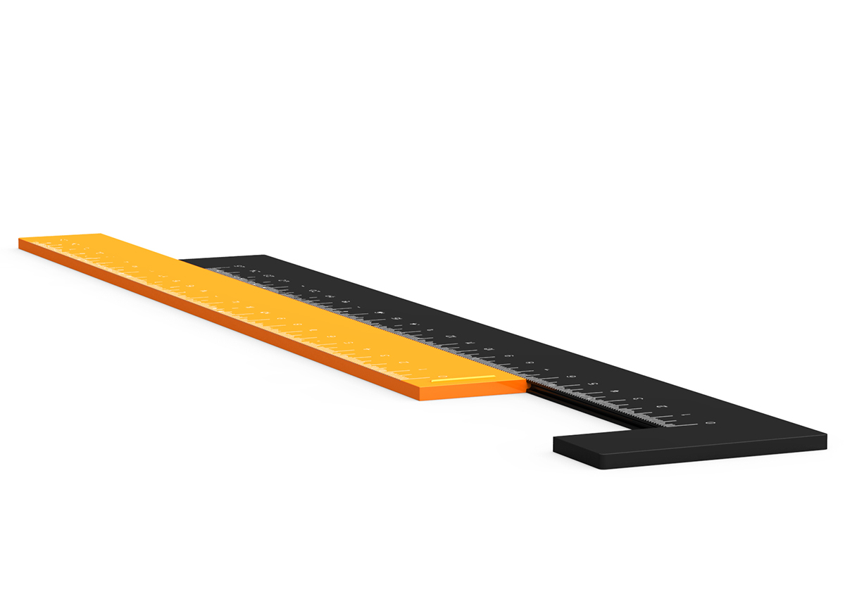 Double，ruler，Can slide，practical，