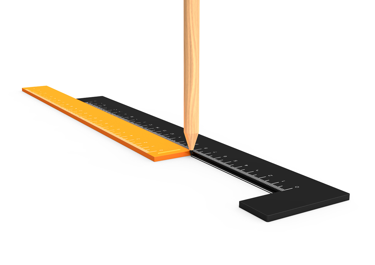 Double，ruler，Can slide，practical，