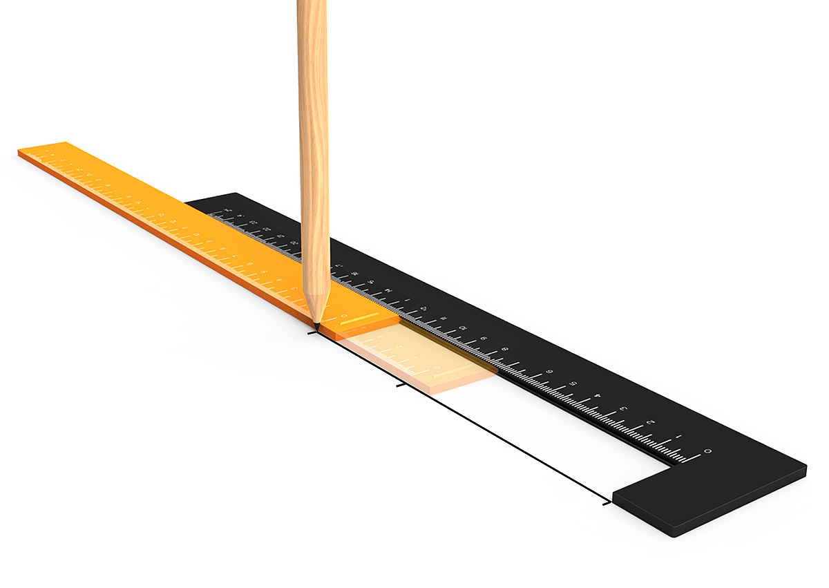 Double，ruler，Can slide，practical，