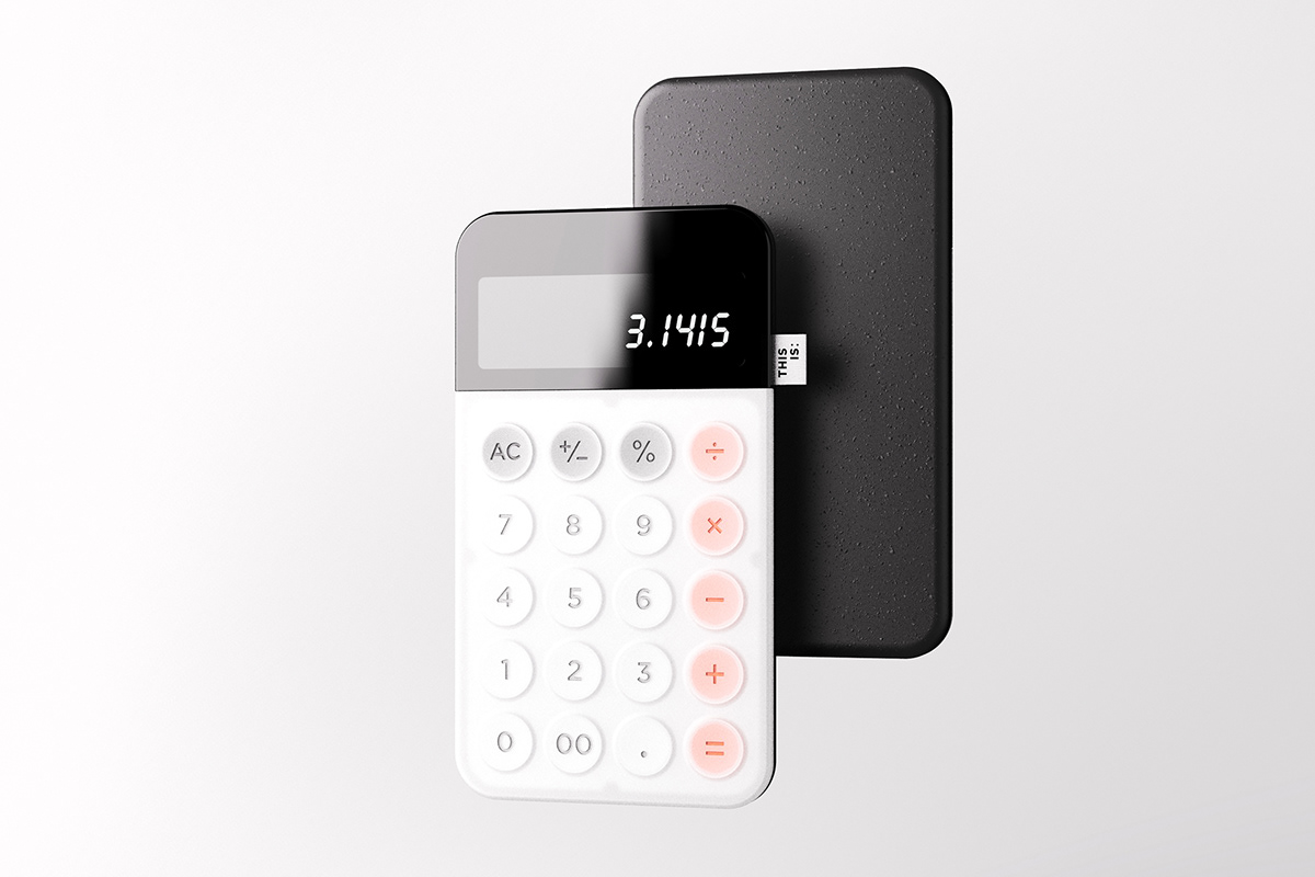 Calculator，Simplicity，black and white，silica gel，