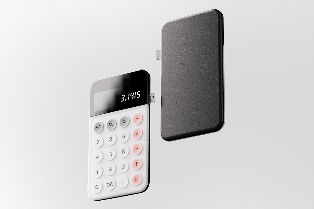 Calculator，Simplicity，black and white，silica gel，