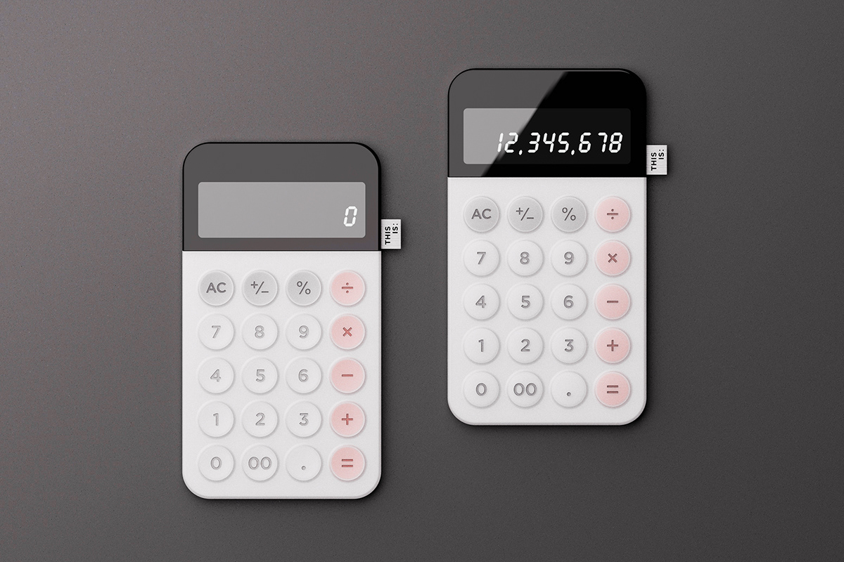 Calculator，Simplicity，black and white，silica gel，