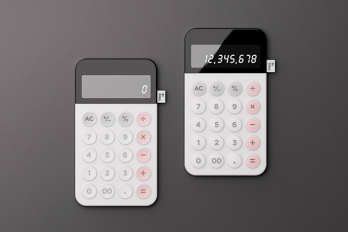 Calculator，Simplicity，black and white，silica gel，
