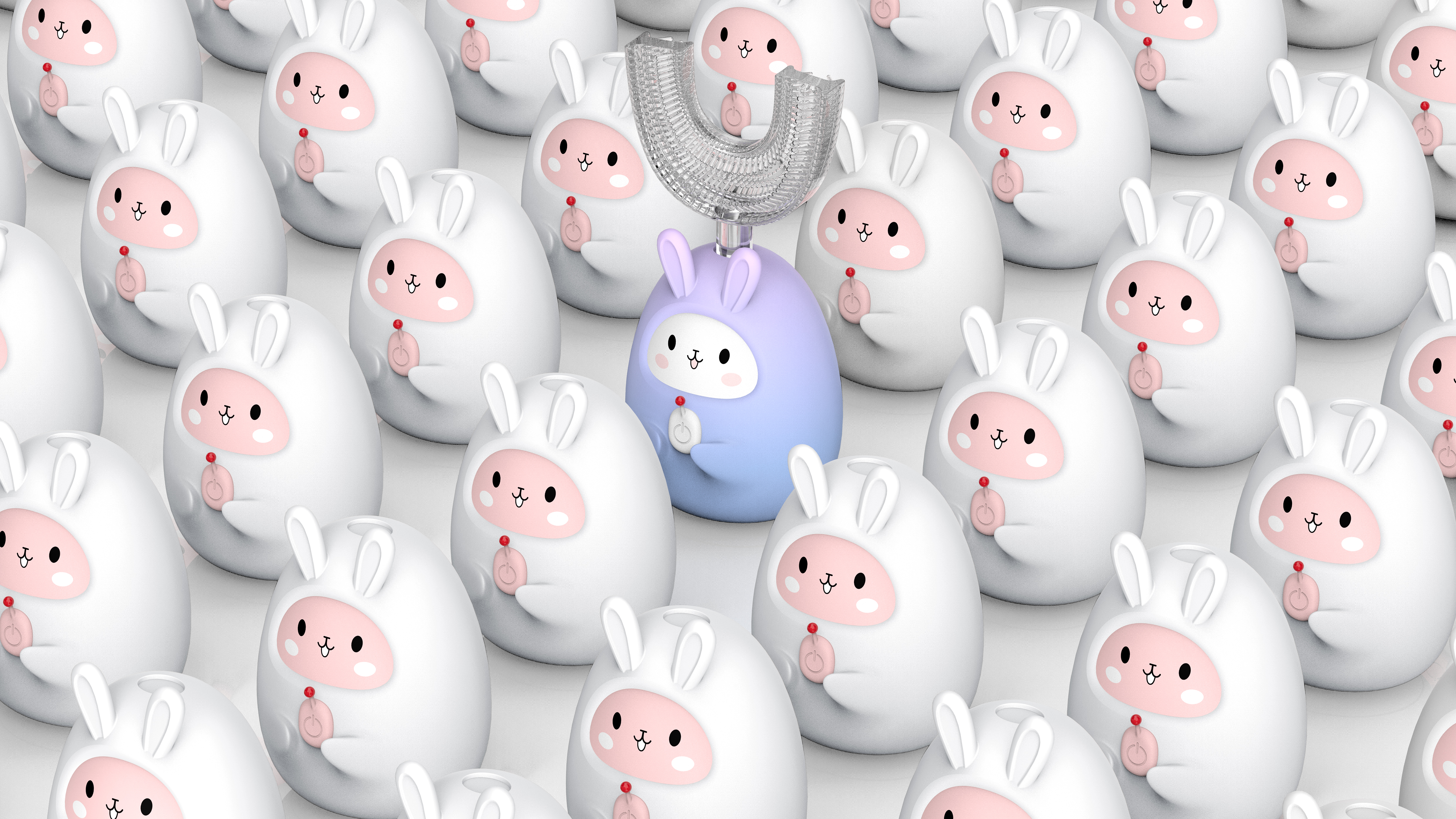 toothbrush，children，Mother and baby，animal，rabbit，