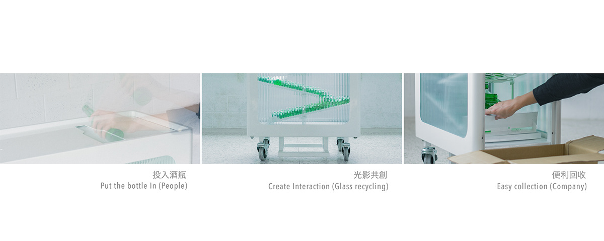 Scenery glass recycling bin，Interactive，Chunchi glass，
