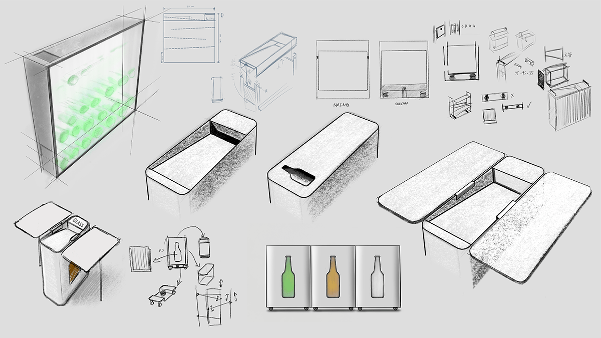 Scenery glass recycling bin，Interactive，Chunchi glass，