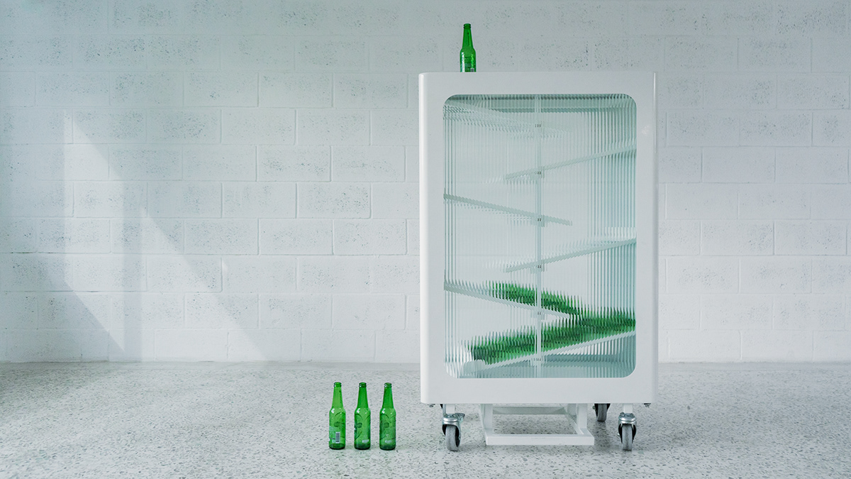 Scenery glass recycling bin，Interactive，Chunchi glass，