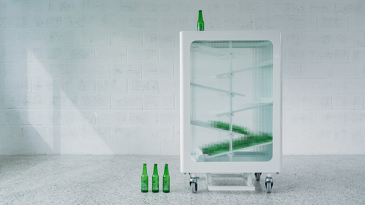 Scenery glass recycling bin，Interactive，Chunchi glass，