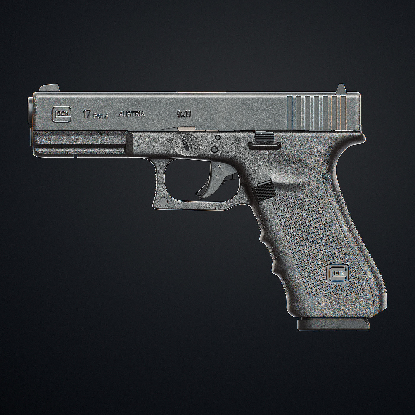 arms，military，3d，Pistol，Render，