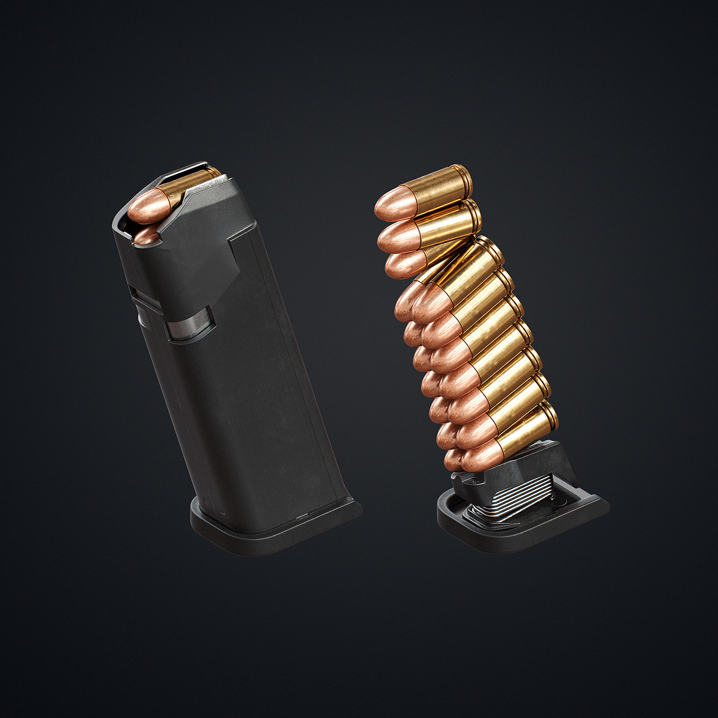 arms，military，3d，Pistol，Render，