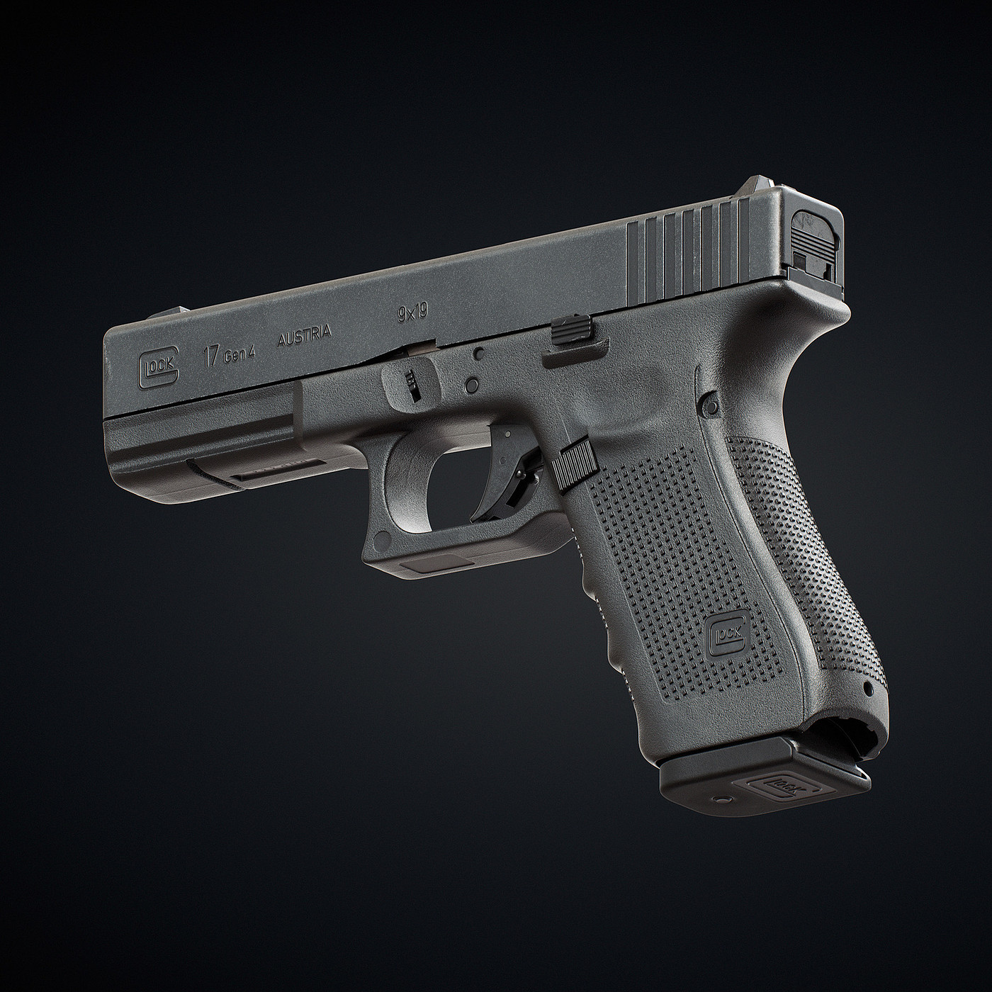 arms，military，3d，Pistol，Render，