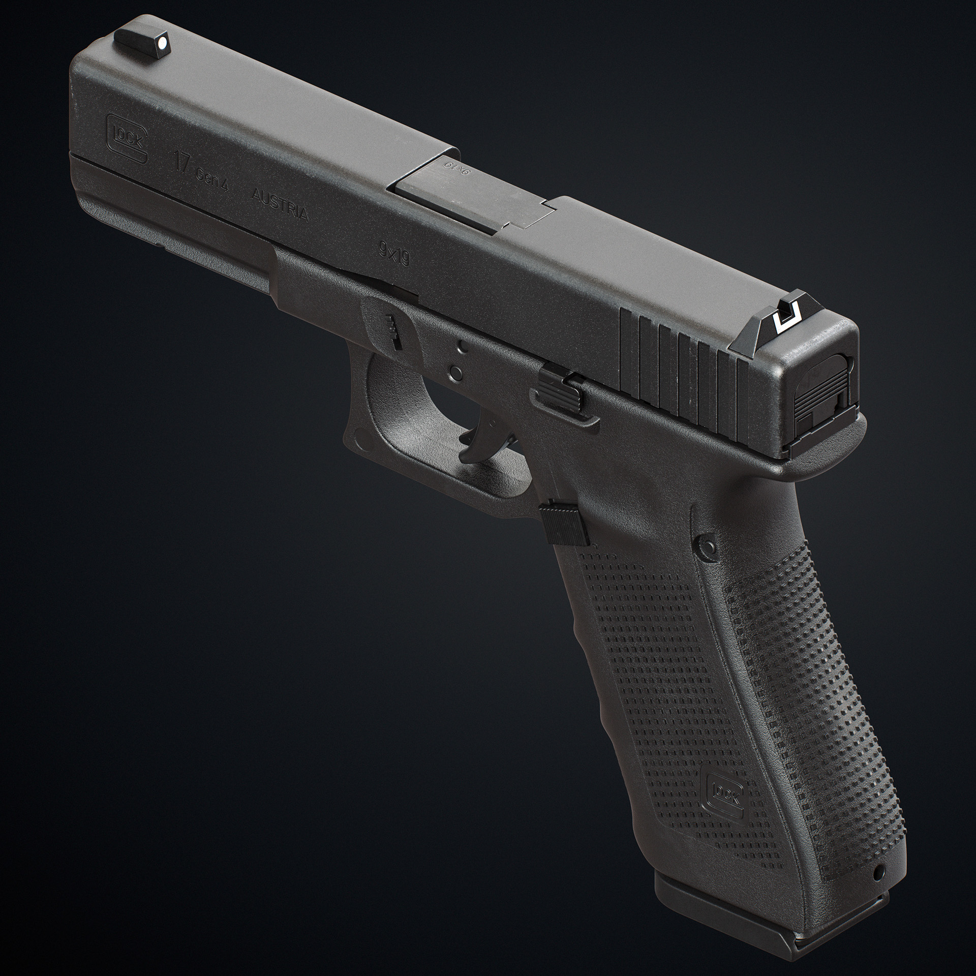 arms，military，3d，Pistol，Render，