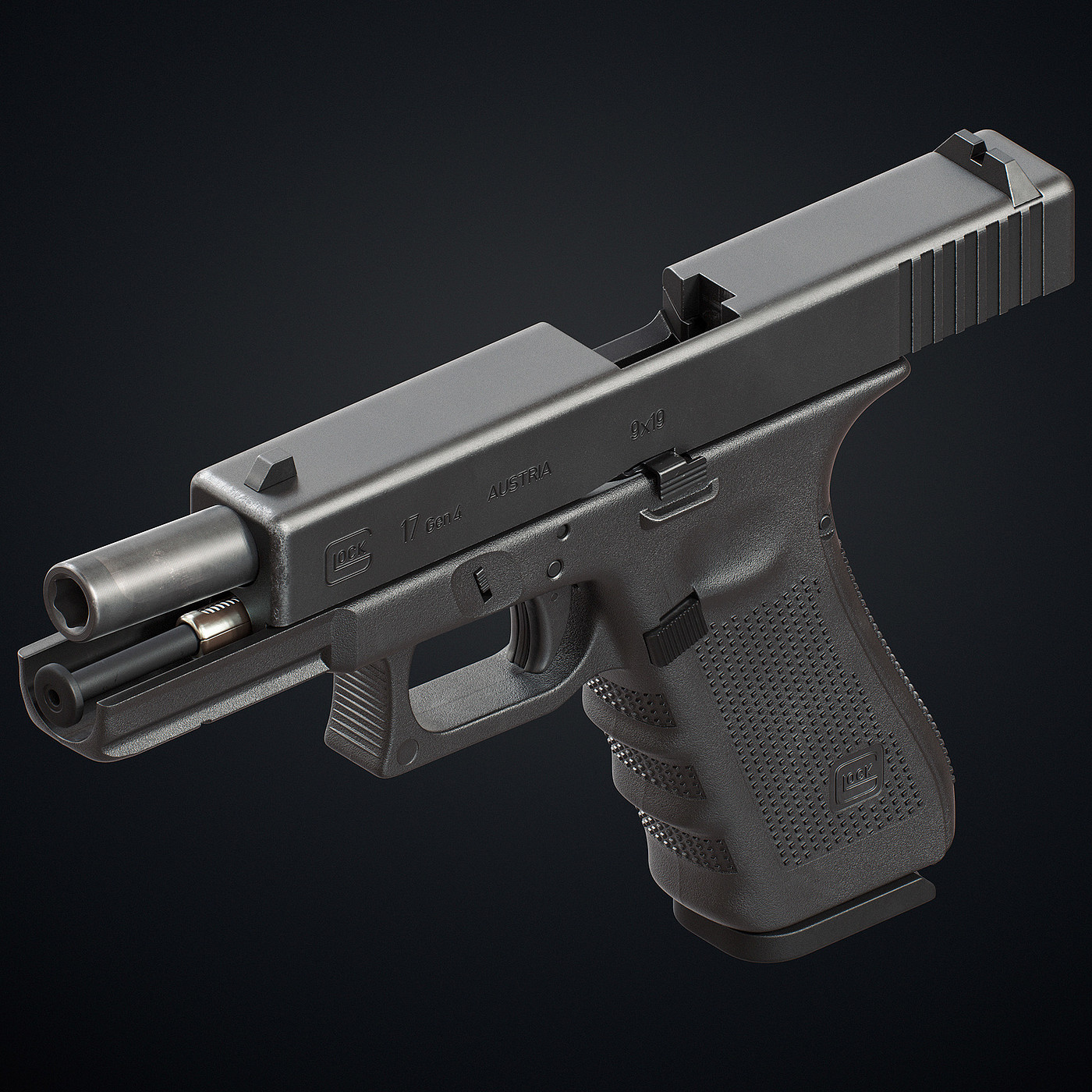 arms，military，3d，Pistol，Render，