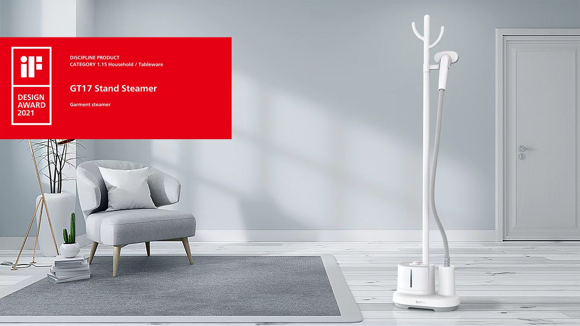 Simple, hanging ironing machine, laughing design，