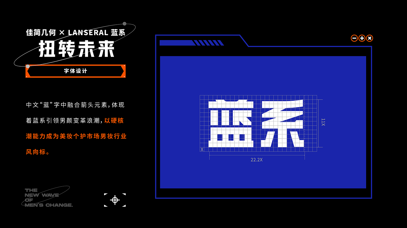 Brand design，Whole case design，VI design，Visual design，Men's beauty，Good simple geometry，Blue System，