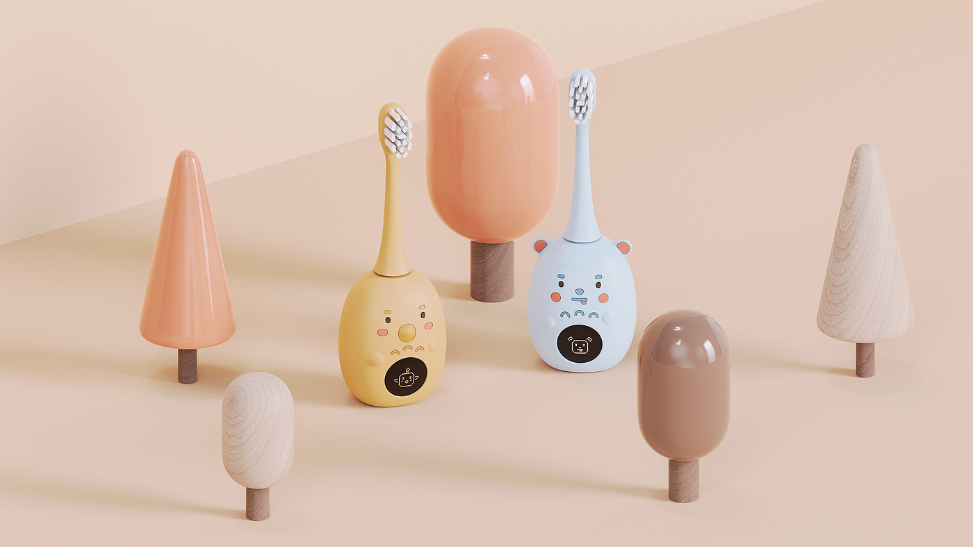 Cute · smart · children's toothbrush，