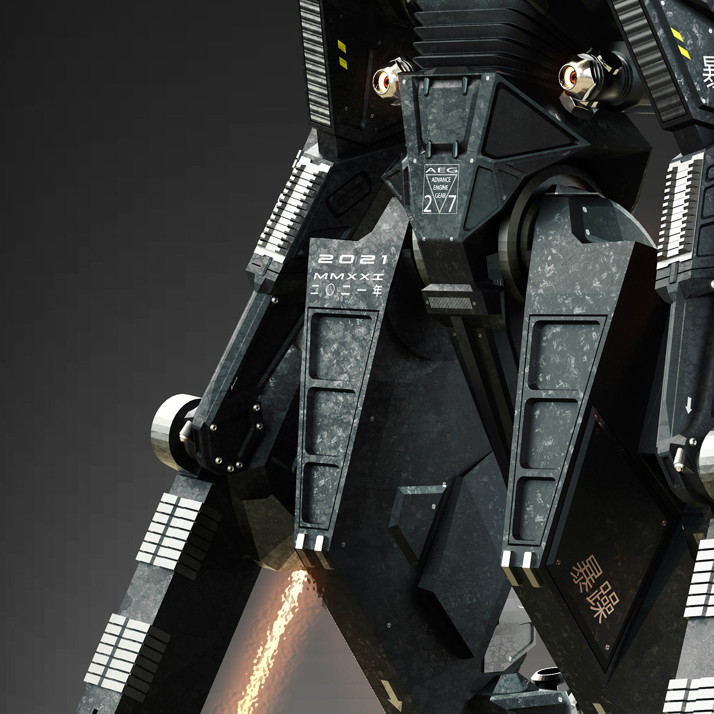 arms，Mecha，concept，Render，