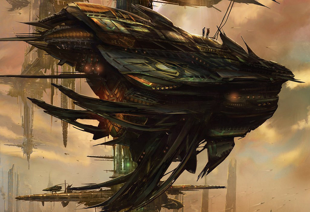 Hand drawn appreciation，Digital plate，concept，Aerocraft，