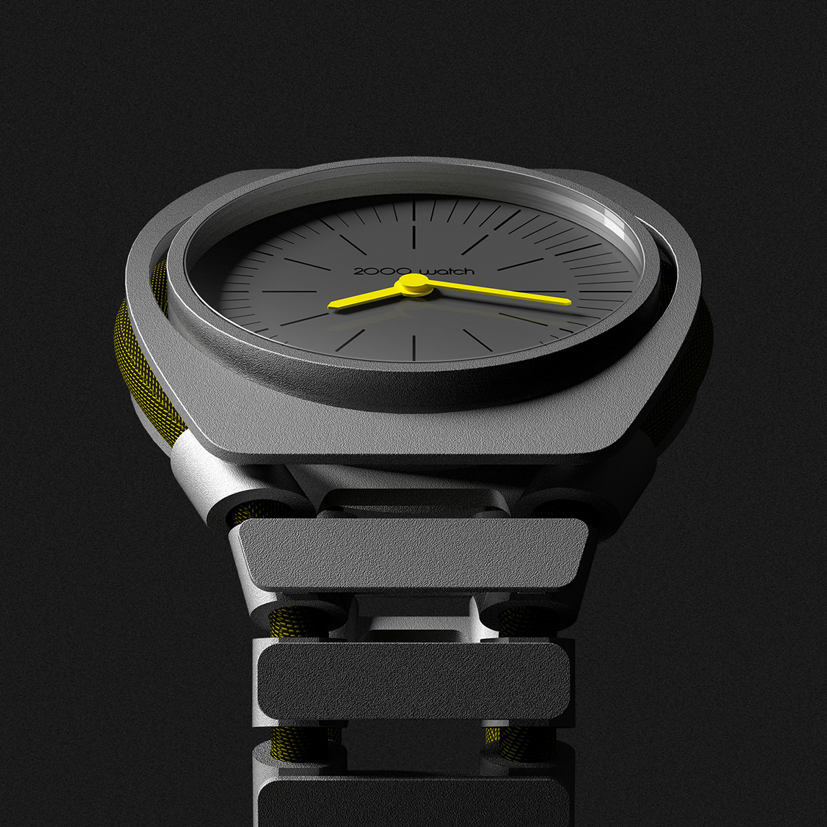Wrist watch，intelligence，3D printing，black，