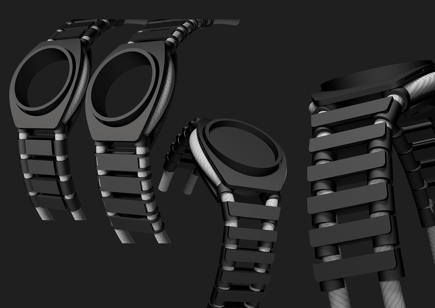 Wrist watch，intelligence，3D printing，black，