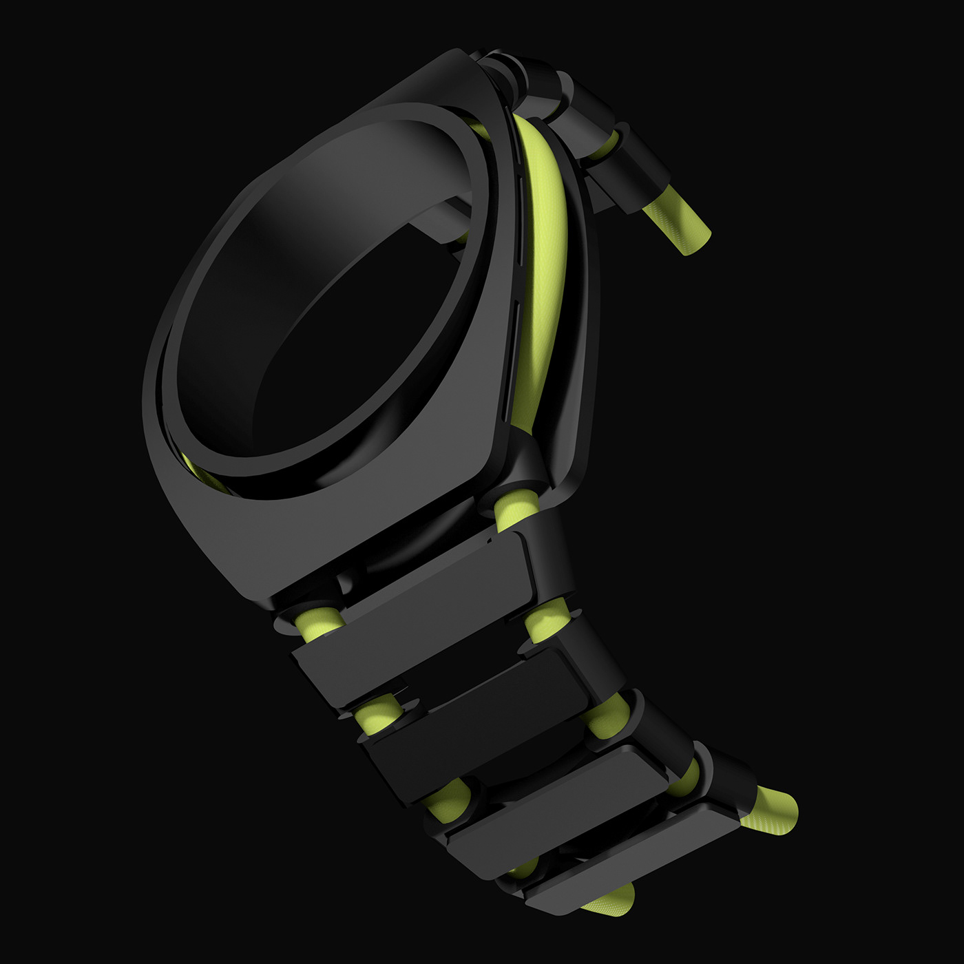 Wrist watch，intelligence，3D printing，black，