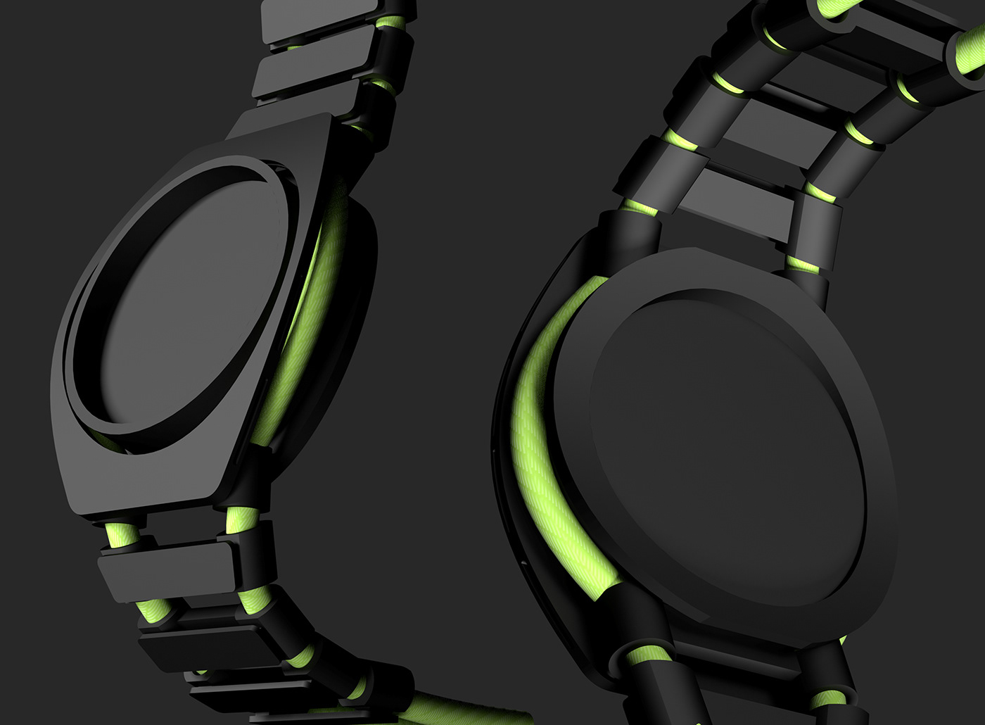 Wrist watch，intelligence，3D printing，black，