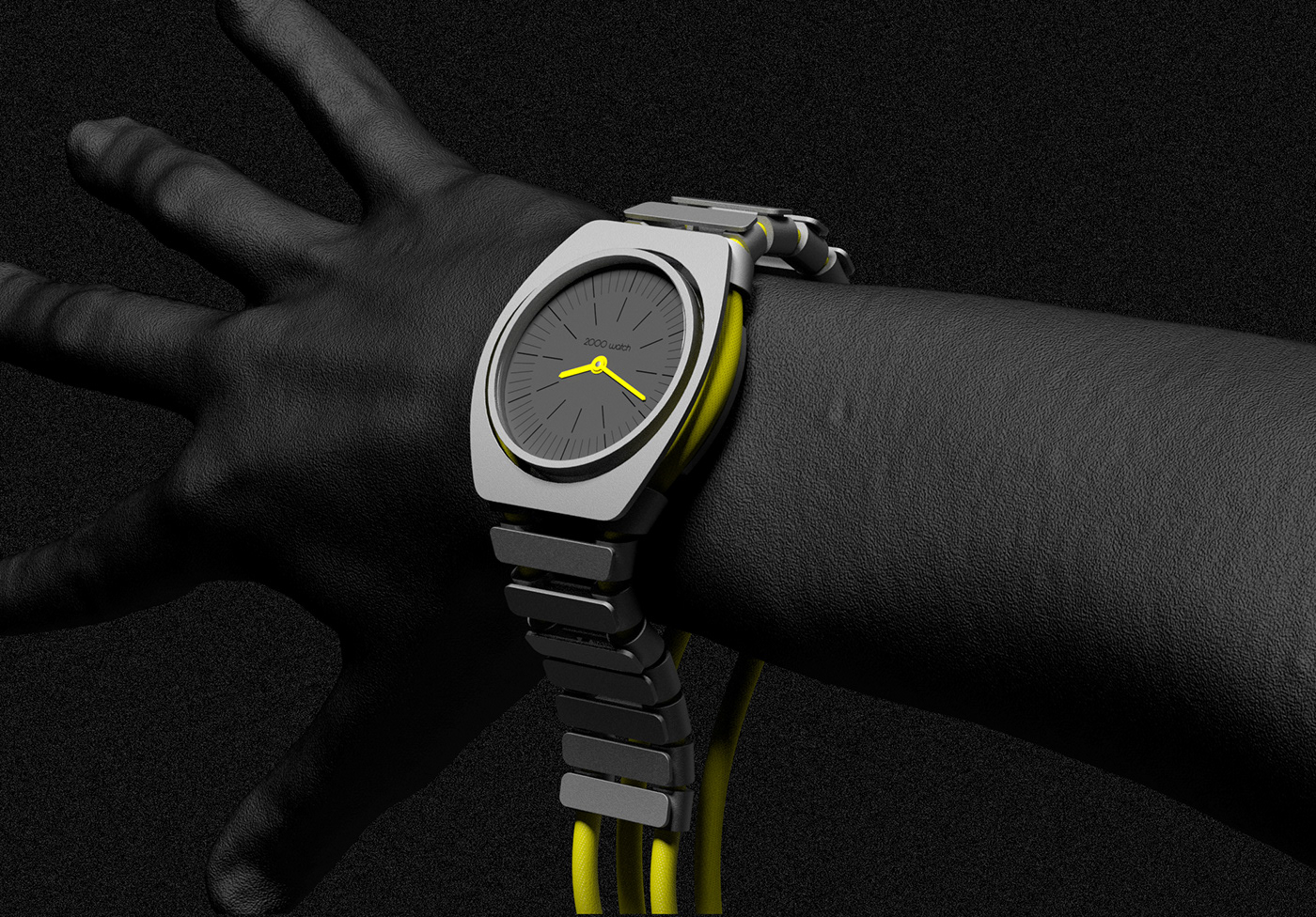Wrist watch，intelligence，3D printing，black，